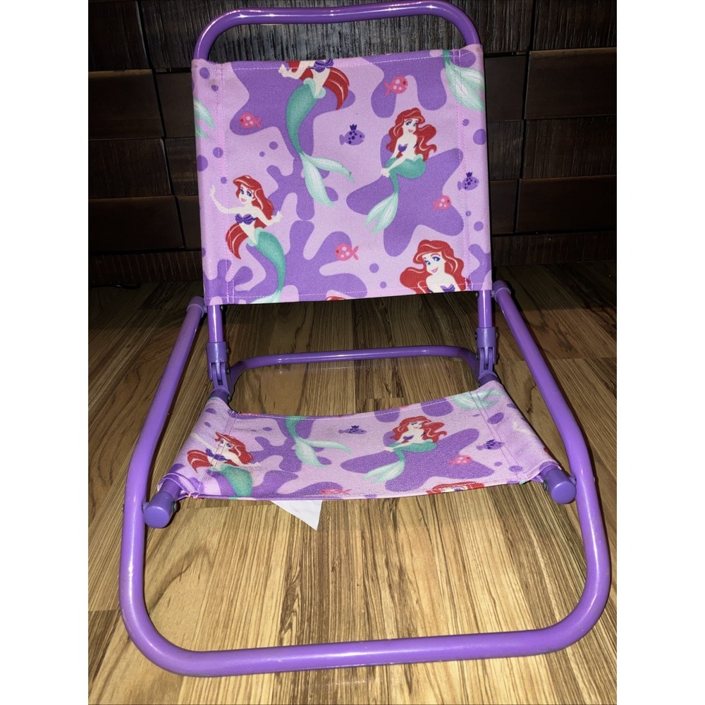 Vintage 90S Disney Little Mermaid Beach Chair Folding Chair Rare Hard To Find